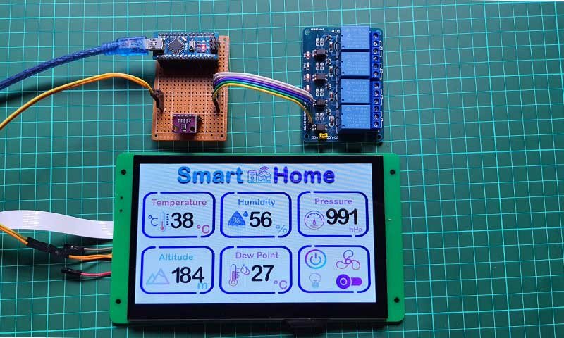 Monitor BME280 sensor data on DWIN 7 inch Display