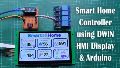 Smart Home using DWIN HMI Display & Arduino