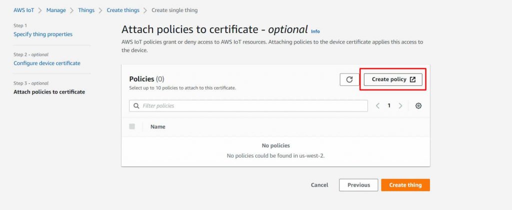 creating device policy
