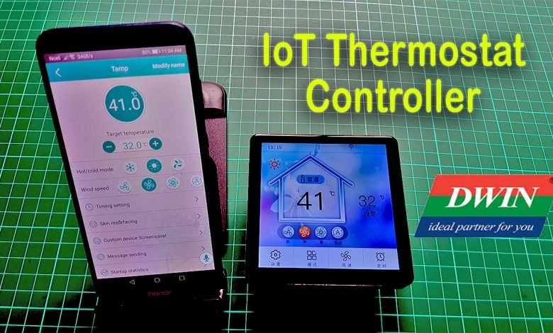 IoT based Thermostat Remote Controller using DWIN TC041C11W04