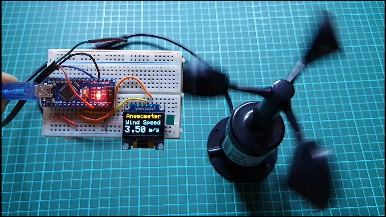 Wind Speed Meter Using Anemometer & Arduino