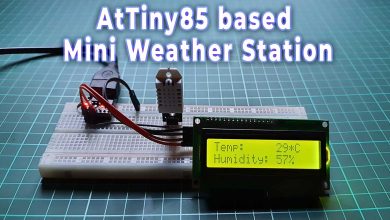 Mini Weather Station using DHT22 & AtTiny85
