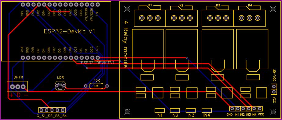 PCB For Home Automation using ESP32 & Blynk 2.0