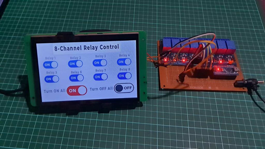 Arduino & DWIN HMI Display for Relay Control System