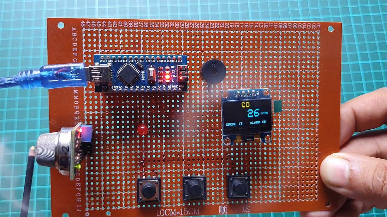 Smoke And Gas Leakage Detector Using Arduino Mq2 Sensor 7998