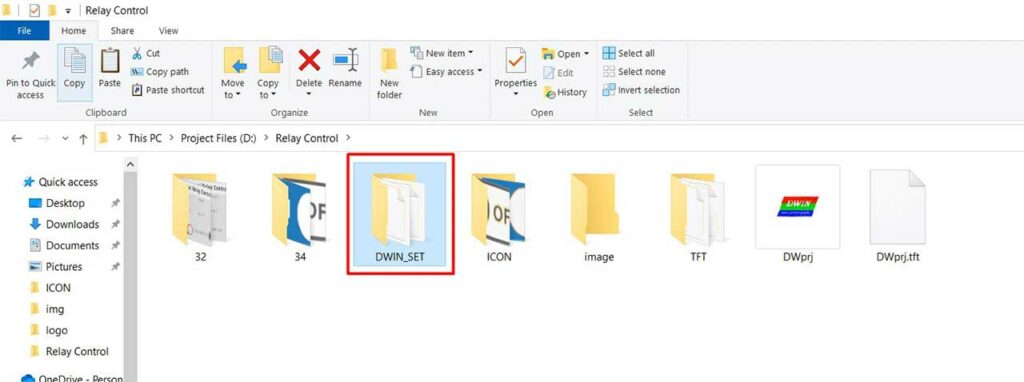 DWIN Firmware File in DWIN SET folder