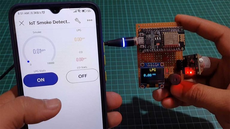 IoT Smoke & Gas Detector using ESP8266 & Blynk