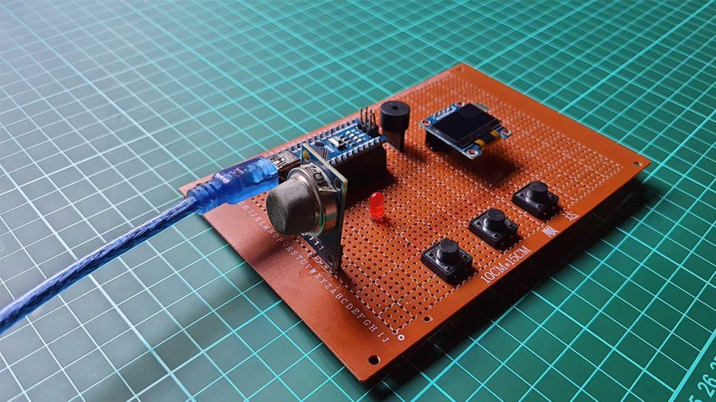 MQ2 LPG Gas Leakage Detector Arduino Circuit