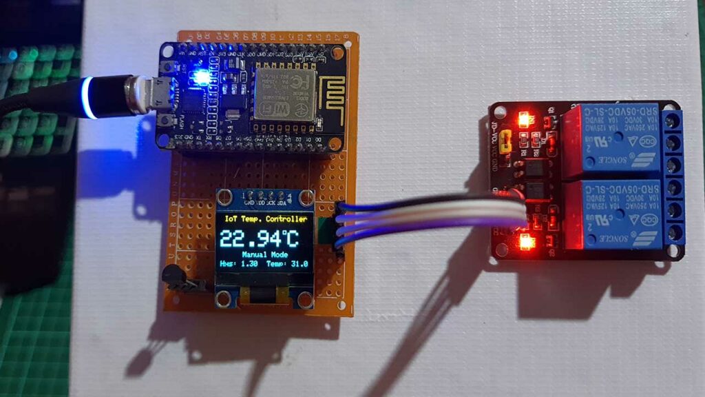 IoT Temperature Control System with ESP8266 On OLED
