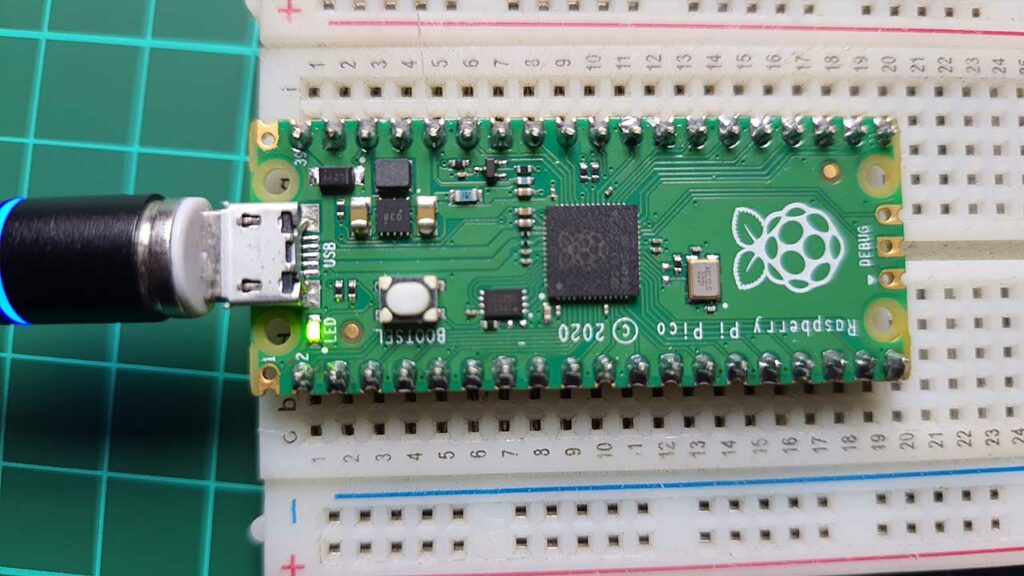 Raspberry Pi Pico built in LED blink using MicroPython