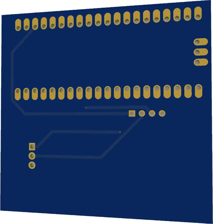 PCB of RPI Pico with OLED Display
