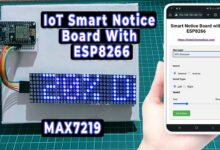 Smart Notice Board with ESP8266 & Dot Matrix LED Display