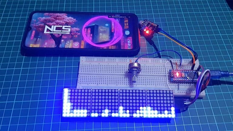 Audio Spectrum Visualizer Using Arduino & Matrix Display