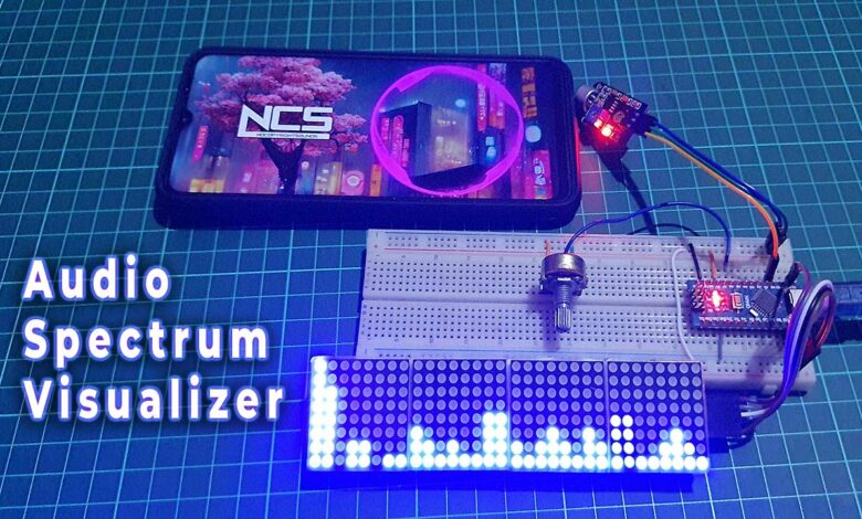Audio Spectrum Visualizer Using Arduino & Matrix Display