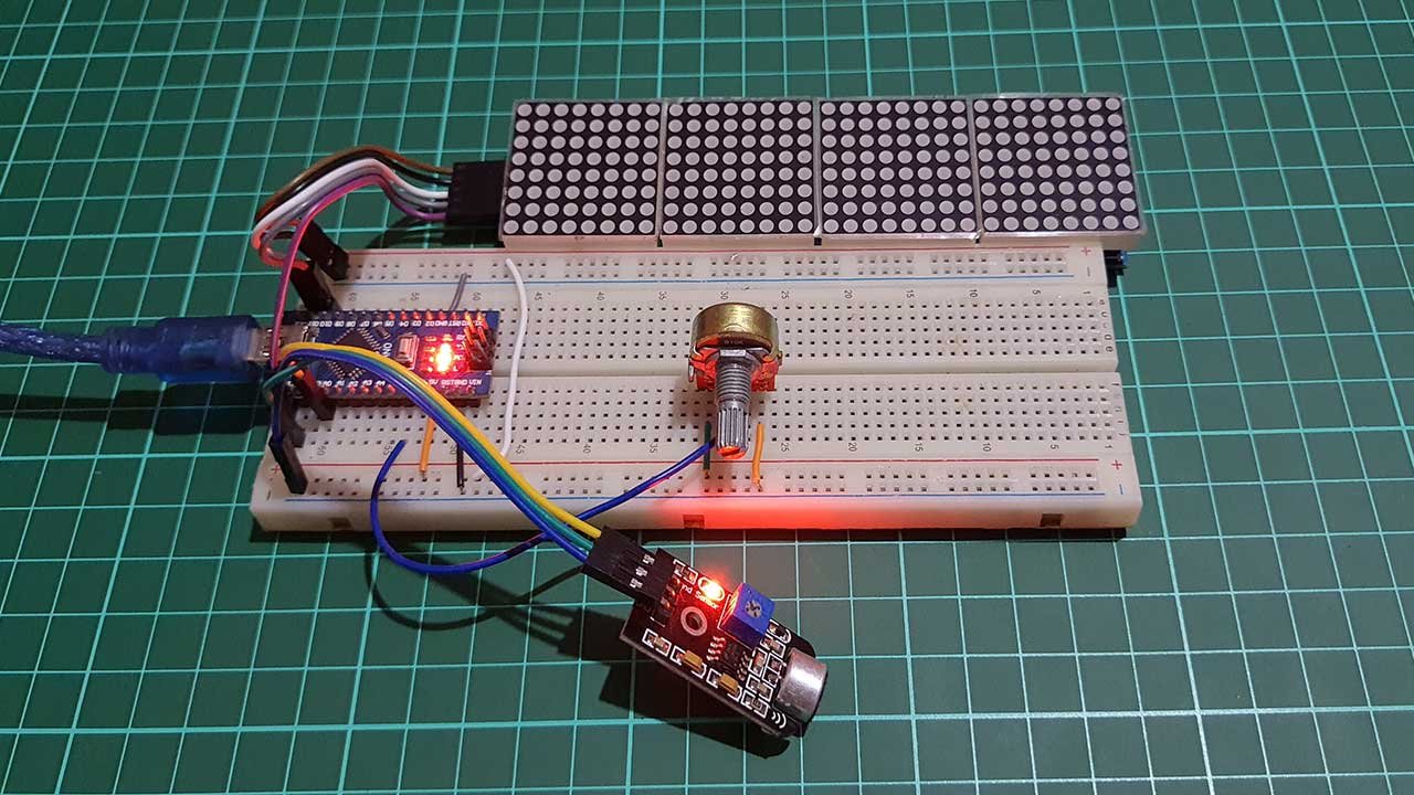 Audio Spectrum Visualizer Using Arduino & Matrix Display