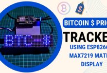 Bitcoin Price Tracker Using ESP8266 & MAX7219 dot matrix LED display