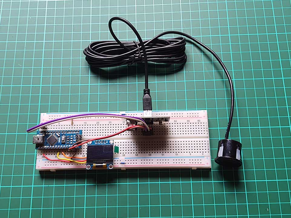 Waterproof Ultrasonic Sensor with Arduino to Measure Distance