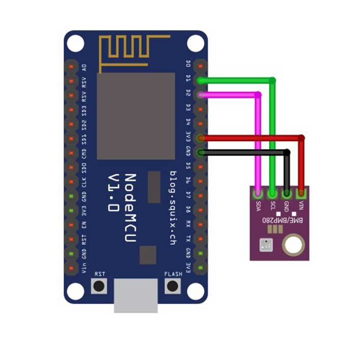 Interfacing BME280 sensor with ESP8266 NodeMCU