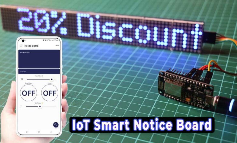IoT Smart Notice Board with MAX7219 ESP8266 & Blynk