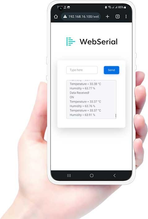 Webserial Library with ESP8266