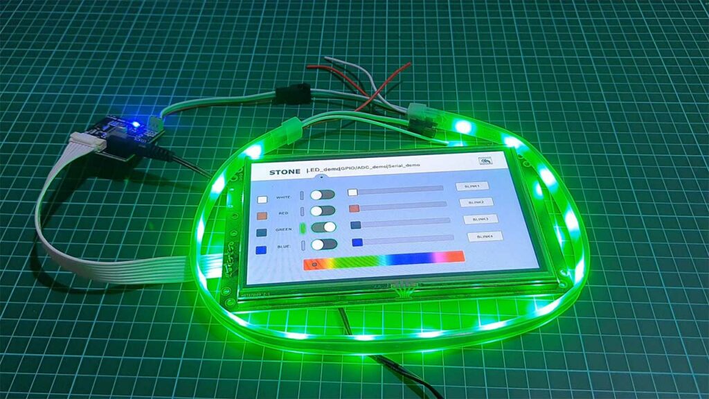 Getting Started With Stone HMI TFT LCD Display to control LED Strip