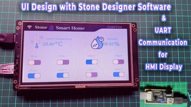 Design UI with Stone Designer Software & UART Communication for HMI Display