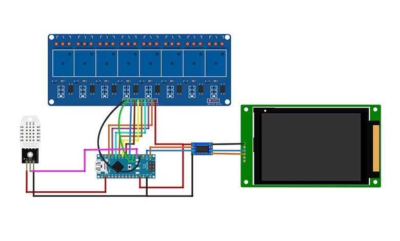 Interface Stone HMI Display with Arduino nano