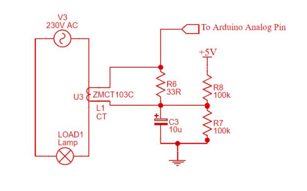 Interfacing ZMCT103C 5A Current Sensor with Arduino