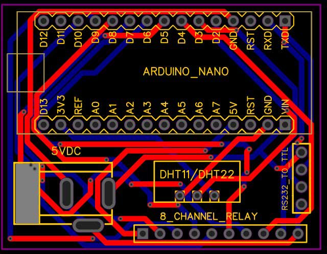 PCB for Interfacing Stone HMI Display with Arduino