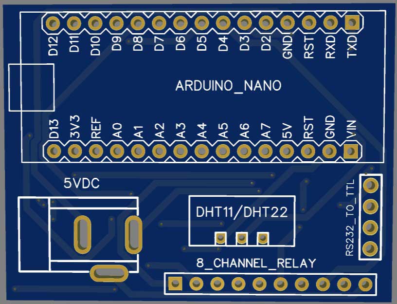 PCB front Interface Stone HMI Display with Arduino