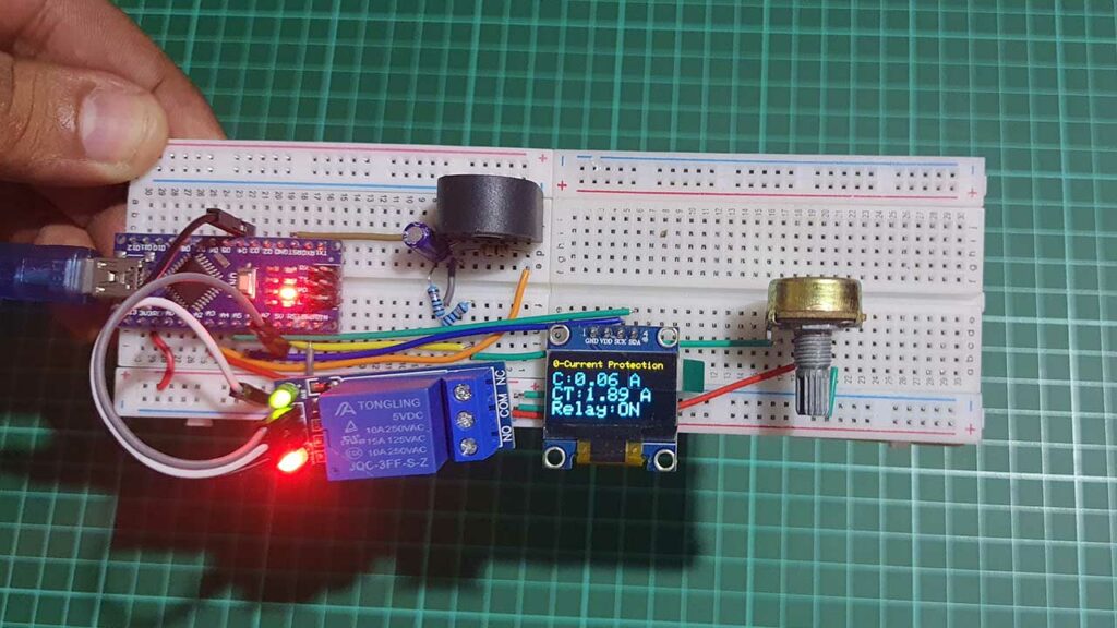 Overcurrent Protection Circuit using Arduino