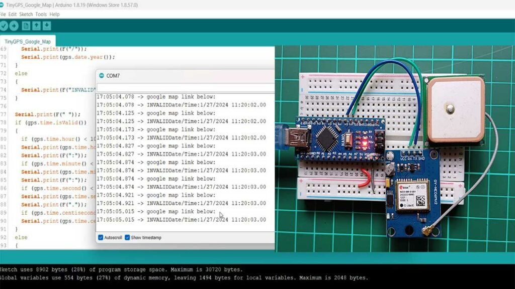 Errors in Interface NEO 6M GPS Module with Arduino