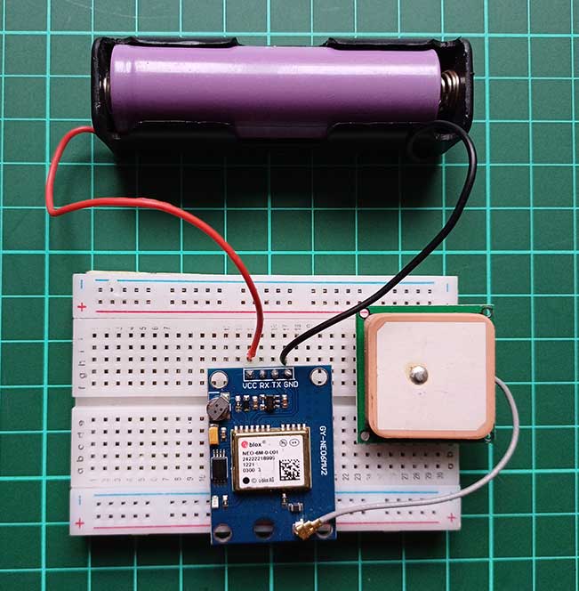 NEO 6M GPS module Powering with 3.7V Battery
