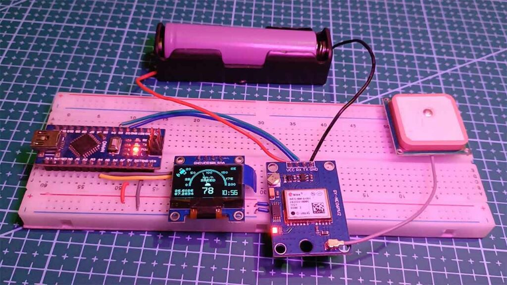 Arduino Analog Speedometer with Neo 6M GPS Module & OLED Display